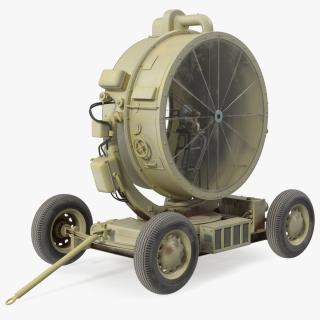 Old Military Searchlight 3D model