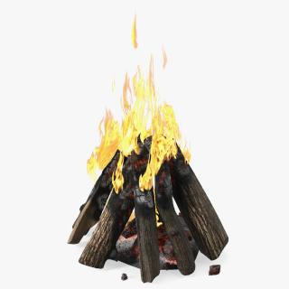 3D model Blazing Fire of Logs