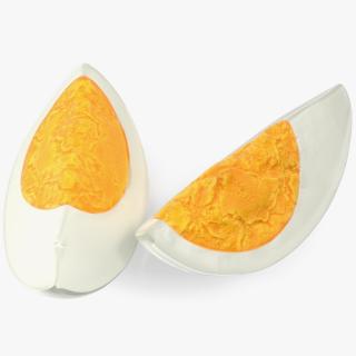 Hard Boiled Egg Quarters 3D model