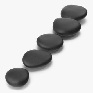 3D Black Stones Set