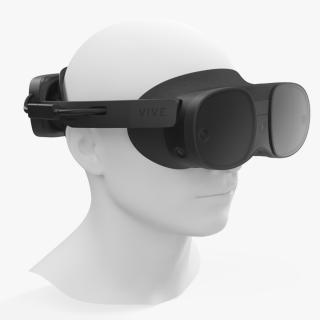 3D model HTC Vive XR Elite on Head