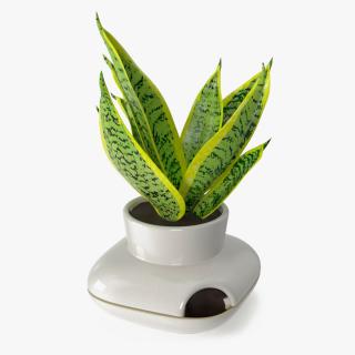 3D model Sagaform Single Herb Pot White