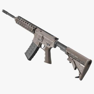 3D model AR-15 Automatic Rifle Desert Camoufleged