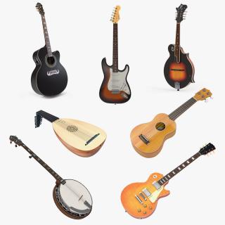 3D Stringed Instruments 3D Models Collection 2 model