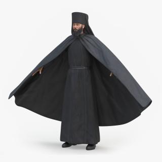 Orthodox Monk Fully Dressed A-Pose 3D model