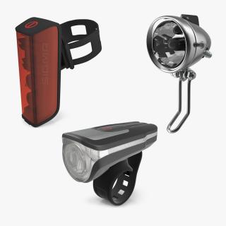 Bicycle Lamps Collection 3D model