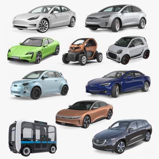 3D Electric Cars Collection 4