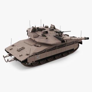 3D model Israeli Tank Merkava 5 Beige Rigged