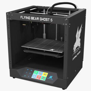 3D Flying Bear Ghost 5 3D Printer Rigged for Maya