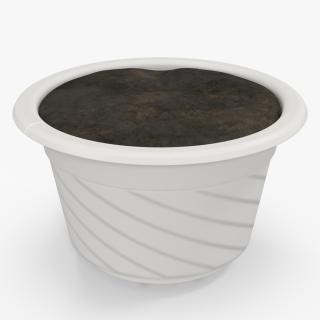 Plant Pot with Soil 3D model