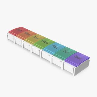 3D Weekly Pill Organizer 7 Day Pill Box Case