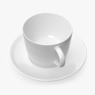 3D model Ceramic Coffee Cup with Saucer