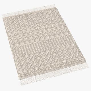 3D Modern Wool Rug White