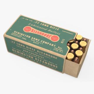 3D Remington 22 Long Rifle Ammunition Box model