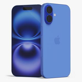 3D IPhone 16 Ultramarine