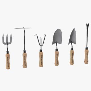 3D Garden Hand Tools Set