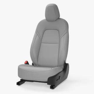 Car Front Left Seat Gray Leather 3D