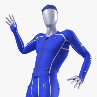 3D Motion Capture Suit Blue Rigged