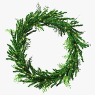 Christmas Wreath Garland 3D model