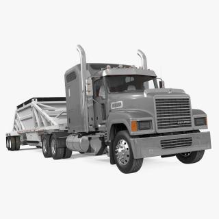 3D Mack CHU613 Truck with Manac Bottom Dump Trailer model