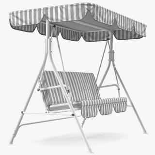 3D Porch Swing Grey Line