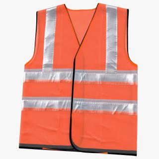 3D model Orange Hi Vis Safety Vest