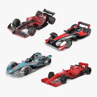 Rigged Formula Cars Collection 3 3D