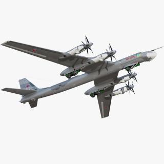 3D Strategic Missile Carrier Tu-95MC Bear Simple Interior Rigged