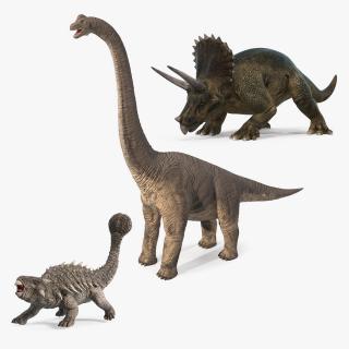 Herbivorous Dinosaurs Collection 3D