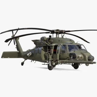 3D model Combat Rescue Helicopter Sikorsky HH60 Rigged