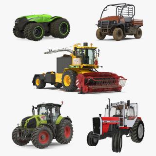 3D Rigged Farm Vehicles Collection