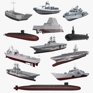 US Warships Collection 6 3D model