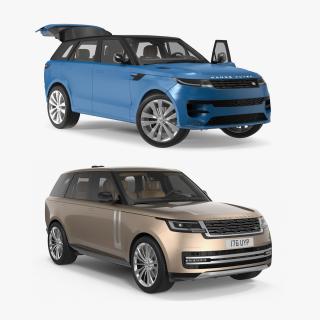 3D model Rigged Range Rover Landrovers Collection