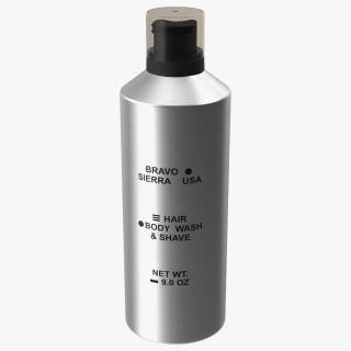 3D Bravo Sierra Hair and Body Cosmetics Bottle model