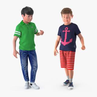 3D Teenage Boys Collection model