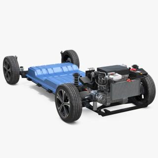 Nissan Leaf Engine and Chassis and Battery Pack 3D