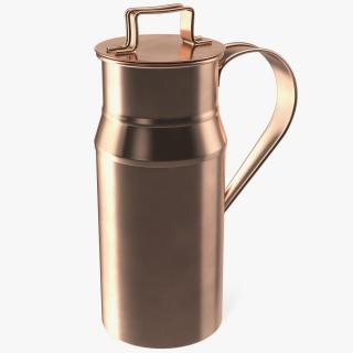 3D Vintage Copper Milk Can model