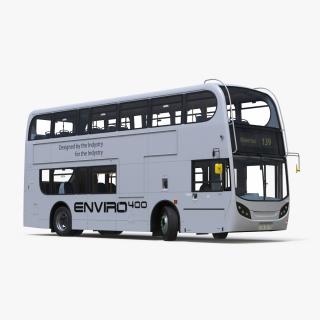 3D model Alexander Dennis Enviro400 Double Decker Bus Rigged for Cinema 4D