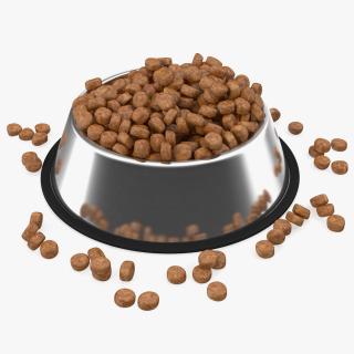 3D Dry Dog Food Stainless Steel Bowl model