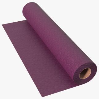 3D Fabric Roll Purple model