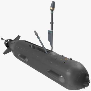 3D Boeing Orca AUV with Raised Antennas