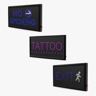 3D model Light Sign Boards Collection 4