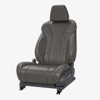 Car Driver Seat in Black Leather 3D