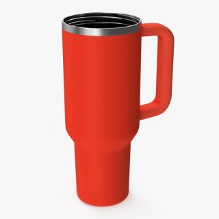 3D model Open Travel Tumbler Red 2