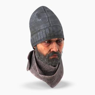 Homeless Man Head 3D