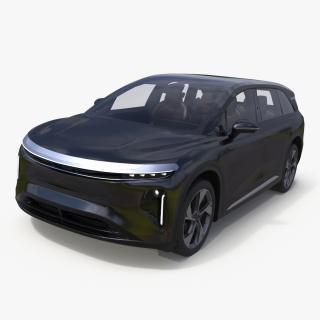 Modern Electric SUV Generic Black Simplified 3D model