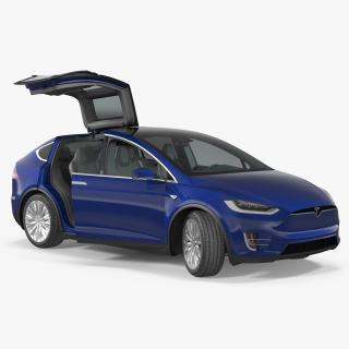 3D Tesla Model X P100D 2017 Rigged