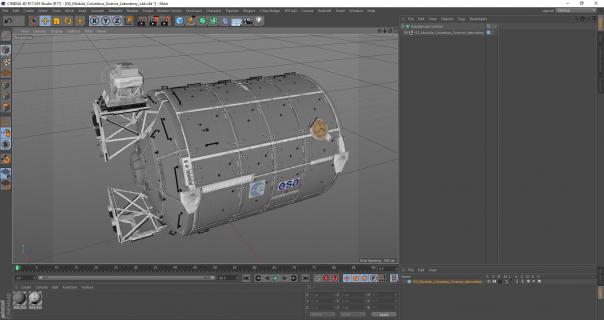 3D ISS Module Columbus Science Laboratory model