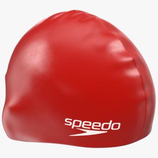 Speedo Red Silicone Swimming Cap 3D