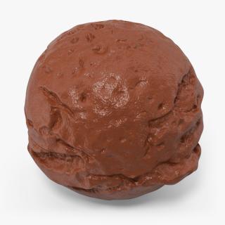 3D model Chocolate Ice Cream Scoop